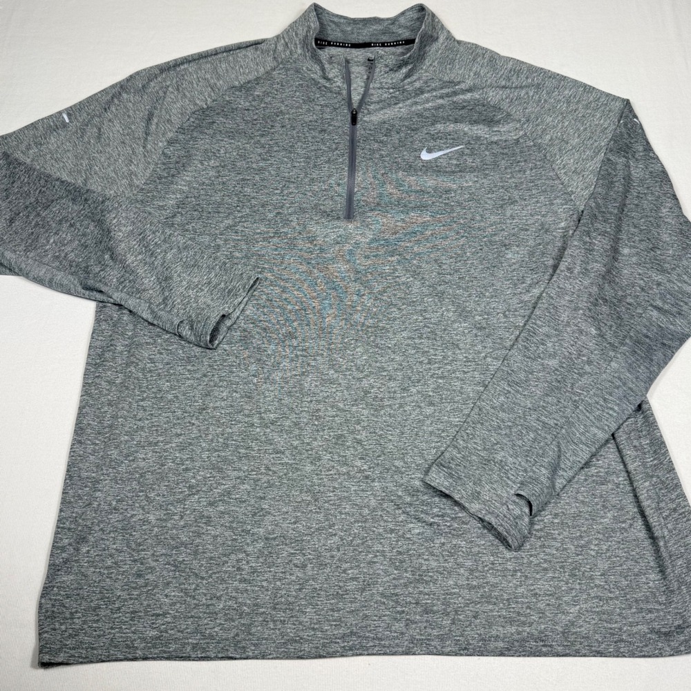 Nike Stride Dri-FIT Running Top XL Grey Quarter Zip Pullover HV2180-084